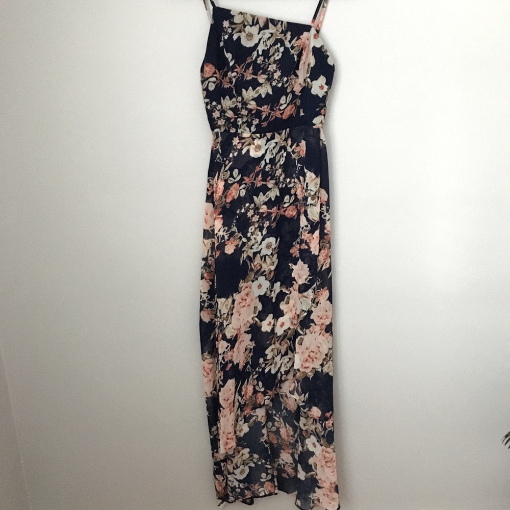 Navy floral dress